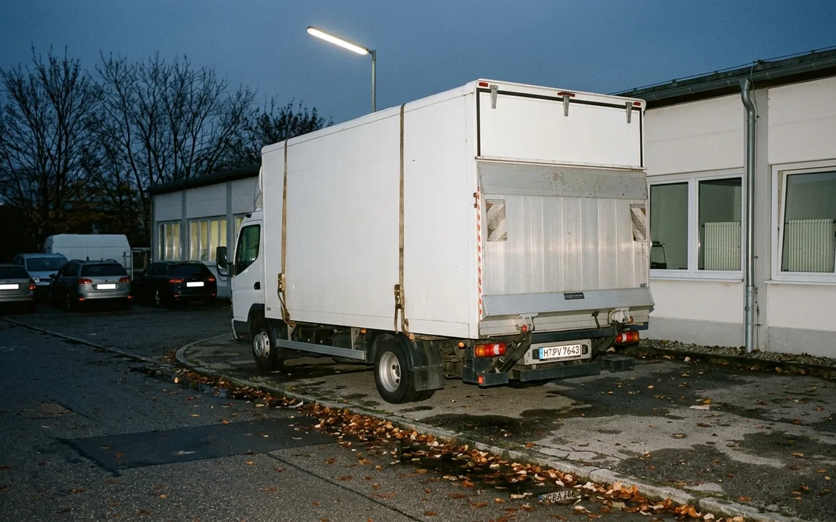 Für den Zweitagesumzug gesicherte Ladung im geschlossenen Laderaum